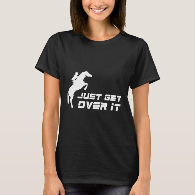 T-shirt Anglais Riding Chasseur Jumper Girl Horseback équi (Devant)