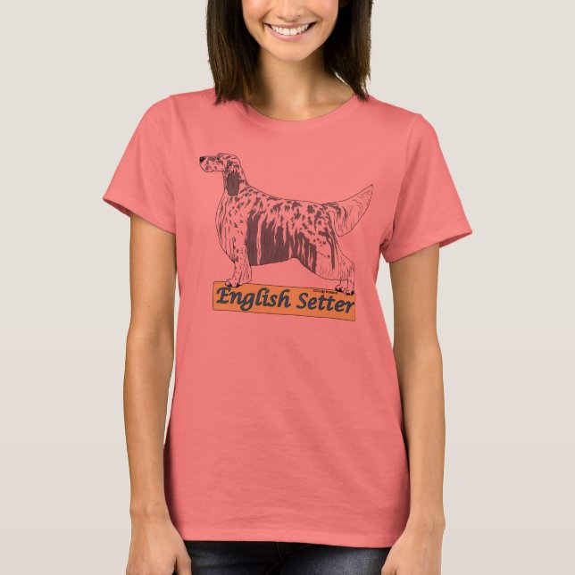 T-shirt Anglais Setter -bleu belton (Devant)