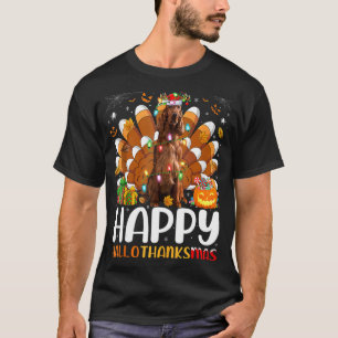 T-shirt Anglais Setter Chien Halloween Noël Happy Hallo