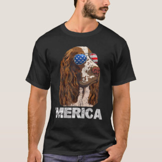 T-shirt Anglais Springer Espagnol Américain Drapeau 4ème D