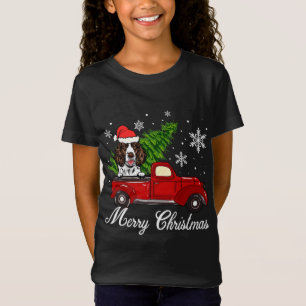T-Shirt Anglais Springer Spaniel Chien équitation Camion R