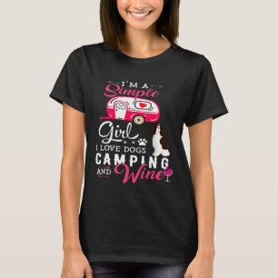 T-shirt Anglais Springer Spaniel Dog In Simple Girl Campin