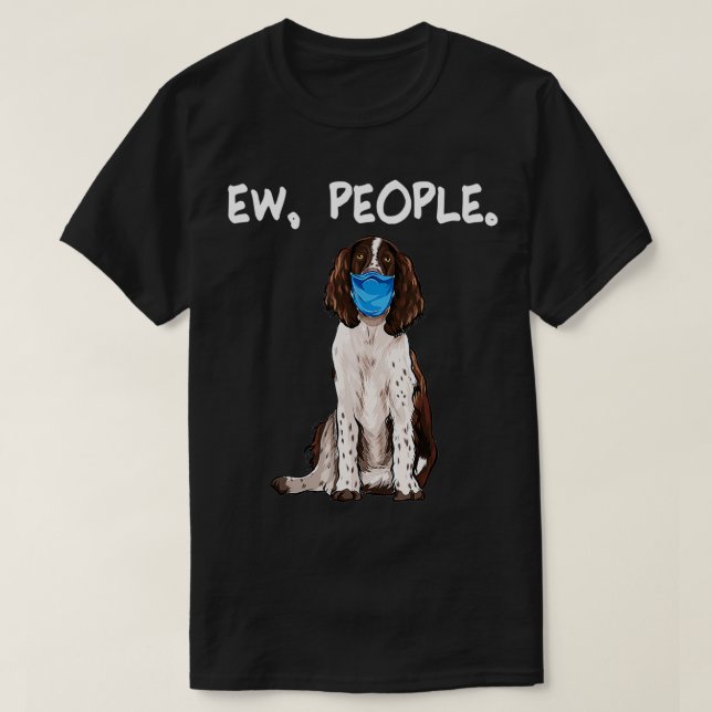 T-shirt Anglais Springer Spaniel Ew Personnes Chien Portan (Design devant)