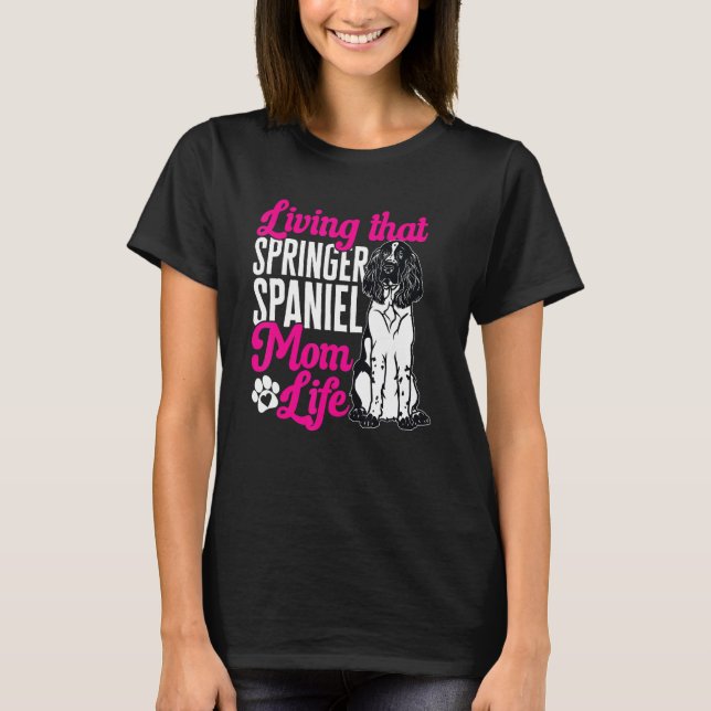 T-shirt Anglais Springer Spaniel Maman Chien Maman (Devant)