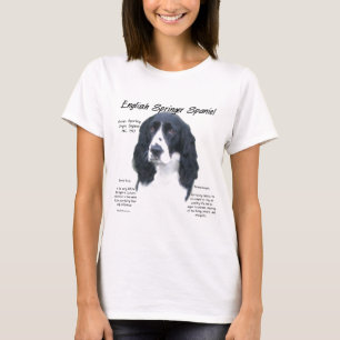 T-shirt Anglais Springer Spaniel (noir) Histoire Design