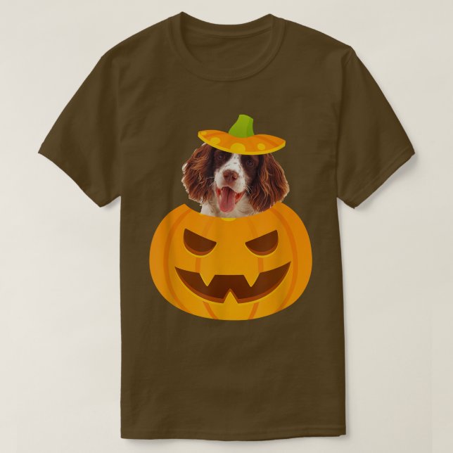 T-shirt Anglais Springer Spaniel Peeking de JackoLante (Design devant)