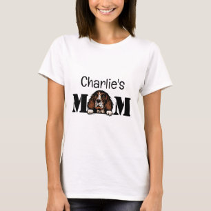 T-shirt Anglais Springer Spaniel Peeking Personnalisé Mama