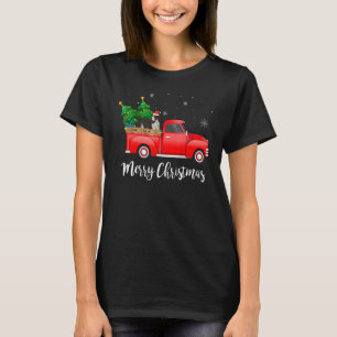 T-shirt Anglais Springer Spaniel Rouge Camion Arbre de Noë