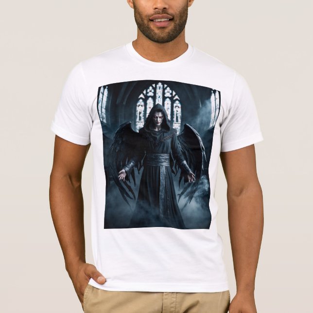 T-shirt Angle foncé avec bord (Devant)