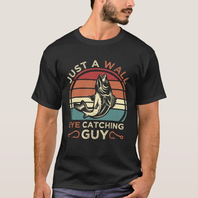 T-shirt Angler Fisherman & Walleye Fishing (Devant)