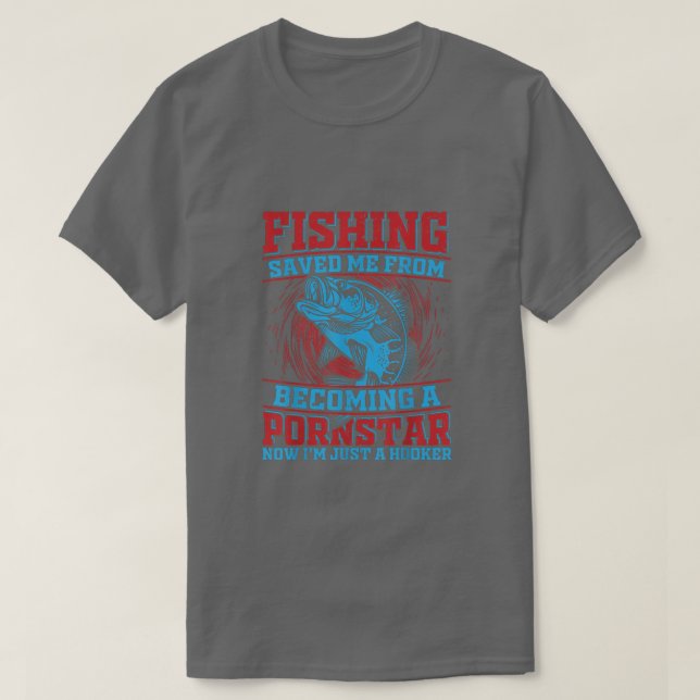 T-shirt Angler Funny à propos de la pêche pour les hommes  (Design devant)