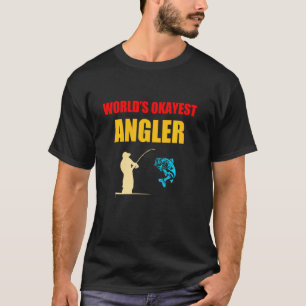 T-shirt Angler World S Okayest Pêcher Vintage
