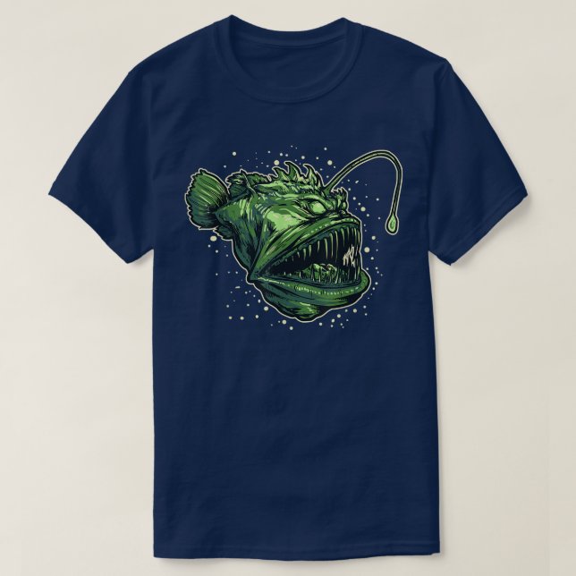 T-shirt Anglerfish Deep Sea Creature Sea Monster  (Design devant)
