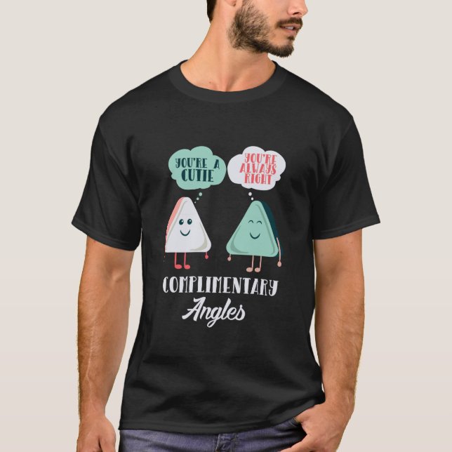 T-shirt Angles complémentaires dragueur Prof de maths drôl (Devant)