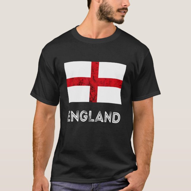 T-shirt Angleterre Anglais Drapeau St George's Cross Roots (Devant)