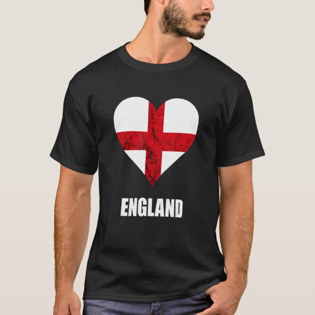 T-shirt Angleterre Coeur Anglais Racines Angleterre Drapea (Devant)