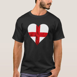 T-shirt Angleterre Cœur Fierté anglaise Croix de Saint-Geo