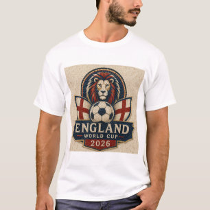 T-shirt Angleterre Coupe du Monde 2026 Mosaïque Lion Desig