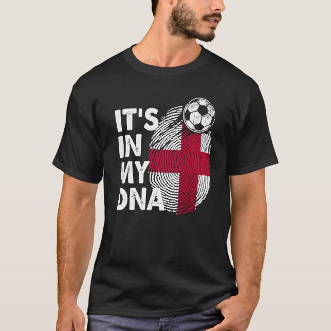T-shirt Angleterre Dans Mon Adn Angleterre L'Équipe Drapea (Devant)