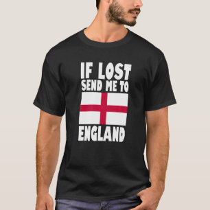 T-shirt Angleterre Drapeau Design Si perdu envoyez-moi en