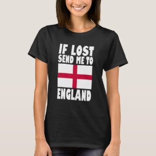 T-shirt Angleterre Drapeau Design Si perdu envoyez-moi en 