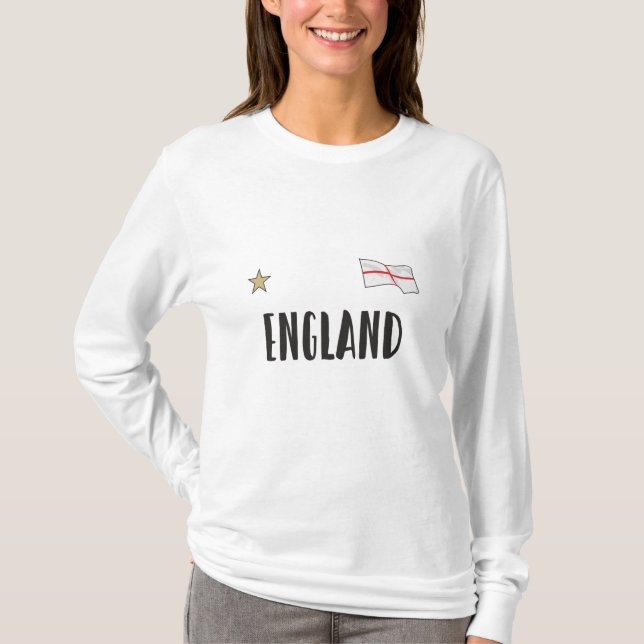 T-shirt Angleterre Fan Shirt Anglais Drapeau (Devant)