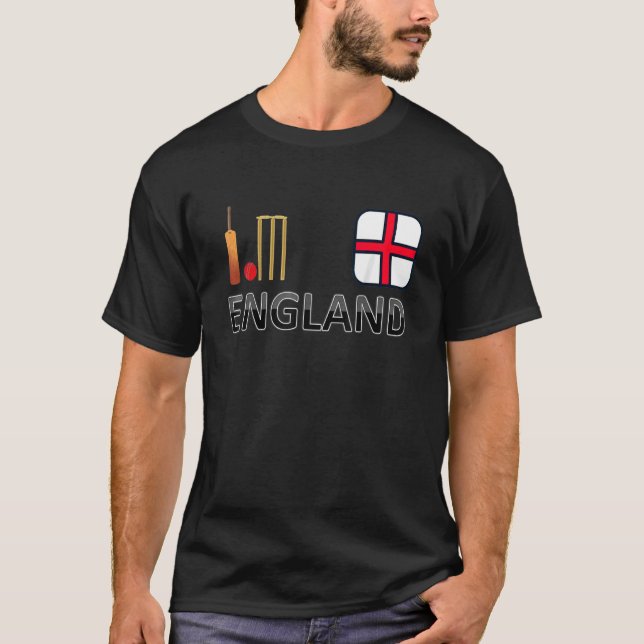 T-shirt Angleterre Fans Cricket Team Français Fans Cricket (Devant)