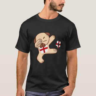T-shirt Angleterre Football Chien Pug Dabbing Angleterre S