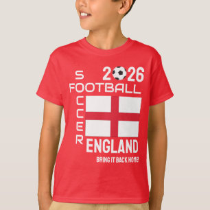T-shirt Angleterre Football Personnalisé Année 2026