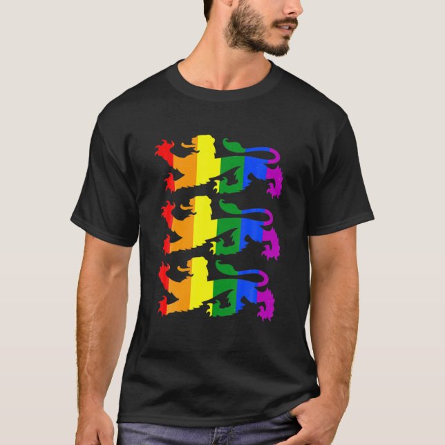 T-shirt Angleterre International Football LGBTQ Rainbow Li (Devant)
