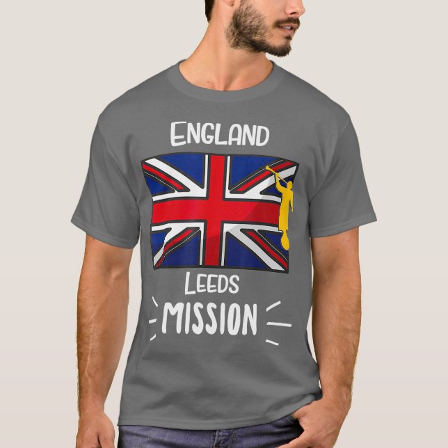 T-shirt Angleterre Leeds Mormon LDS Mission Missionnaire D (Devant)