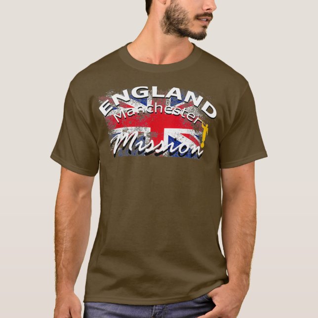 T-shirt Angleterre Manchester Mormon LDS Mission Missionna (Devant)