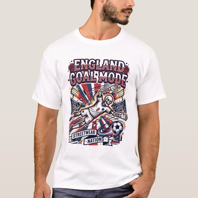 T-shirt Angleterre Mode But Skeleton Striker Nations Stree (Devant)