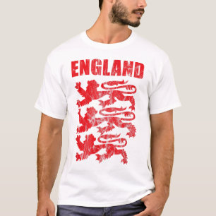 T-shirt Angleterre Red Lion Outfit Gift Soccer Joueur Jers