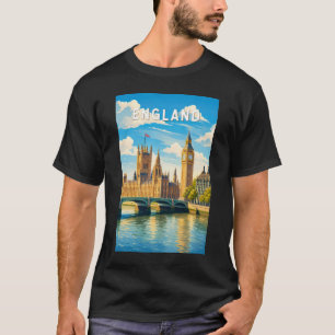 T-shirt Angleterre Royaume-Uni Illustration Voyage Art