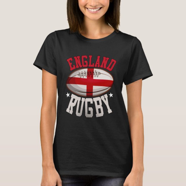 T-shirt Angleterre Rugby Sports Joueur Fan anglais (Devant)