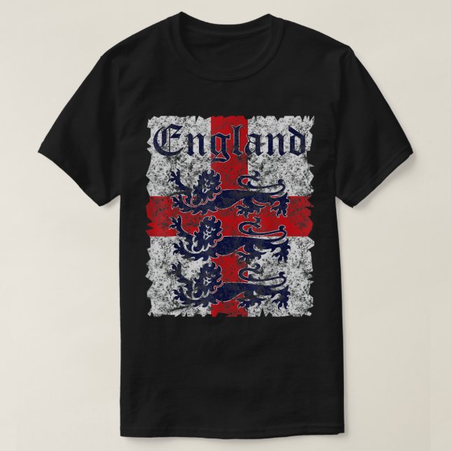 T-shirt Angleterre Soccer Jersey Style Angleterre Drapeau  (Design devant)