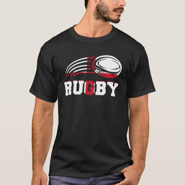 T-shirt Angleterre Sport Rugby Athlète Rugby Joueur Graphi (Devant)