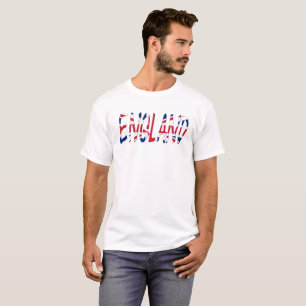 T-shirt Angleterre superposée sur Union Jack Flag Mens cn