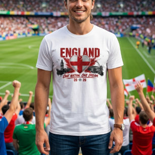 T-shirt Angleterre Une Nation Un Rêve 2026 Football Mondia