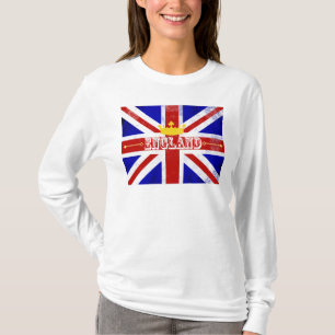 T-shirt Angleterre Union Jack British Theme Distressed