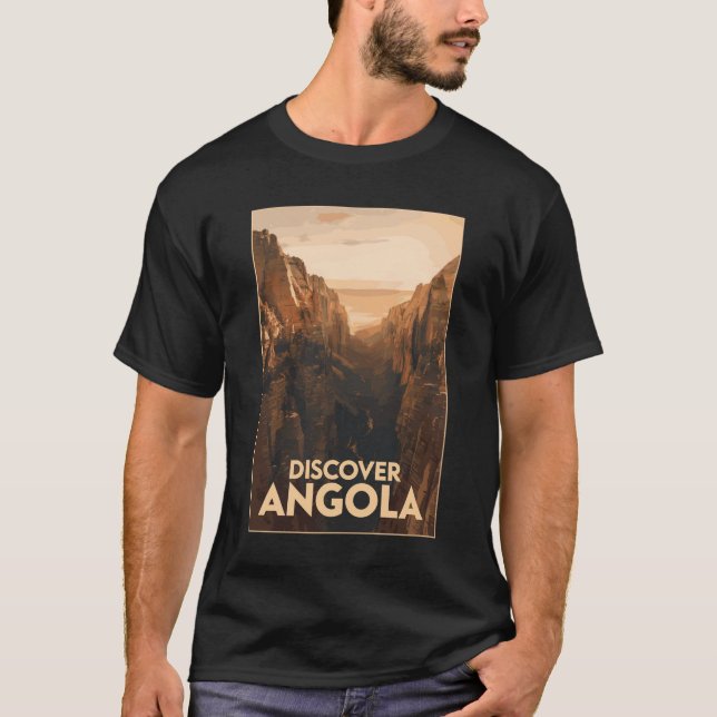 T-shirt Angola Lubango Travel Art Vintage (Devant)