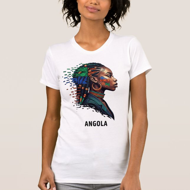 T-shirt Angolan_Spirit_Modern_Mosaic. (Devant)