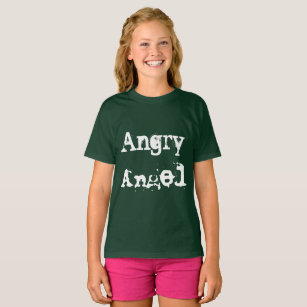 T-shirt Angry Angel affligé lettrage Helena