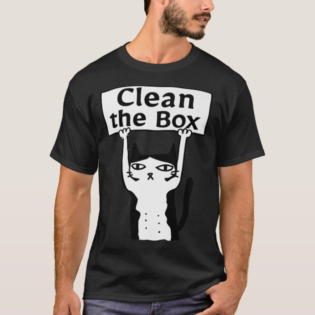 T-shirt Angry Cat Clean The Box Kitten Adopt Forbidden Res (Devant)