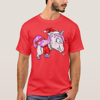 T-shirt Angry Christmas Unicorn Xmas Funny Noël