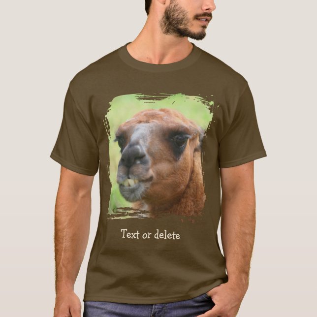 T-shirt Angry Llama Face Personalized (Devant)