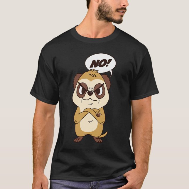 T-shirt Angry Meerkat Suricate (Devant)