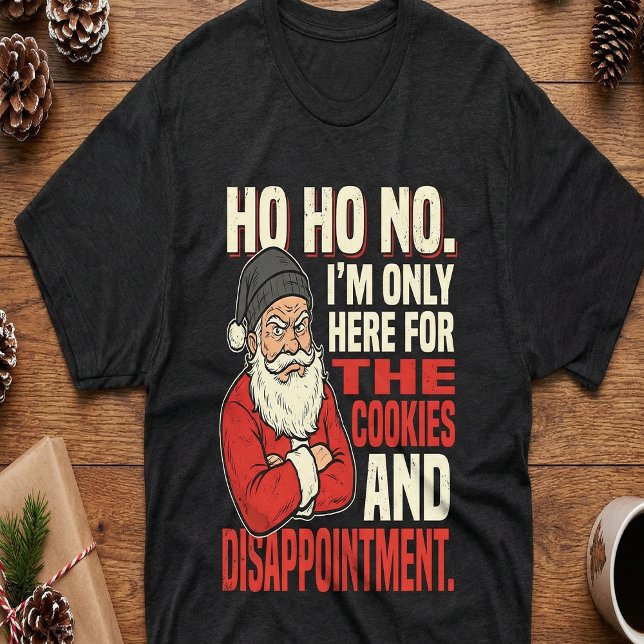 T-shirt Angry Santa "Ho Ho No" Christmas Humor Graphic  (Créateur téléchargé)