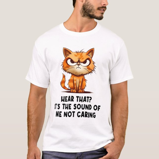 T-shirt Angry Stress Chat Funny Stress Meme pour Amoureux  (Devant)